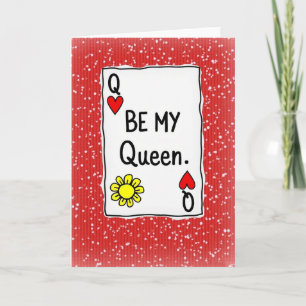 Sé Mi Reina De Corazones Tarjeta De Amor