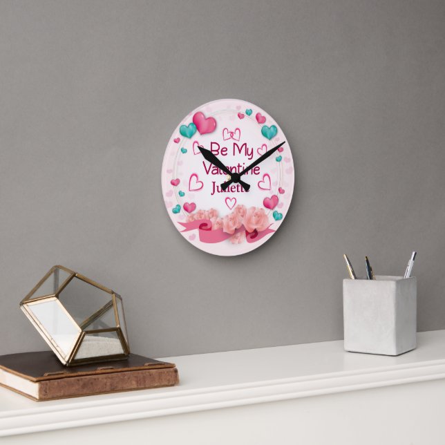 Sé mi reloj de pared personalizado de San Valentín (Oficina)