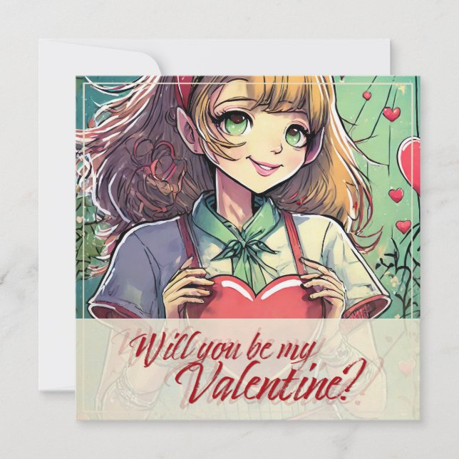 Sé mi San Valentín al estilo manga 33419 (Anverso)