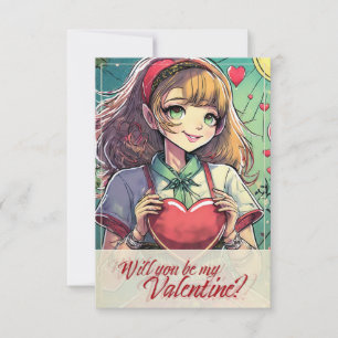 Sé mi San Valentín al estilo manga 33419