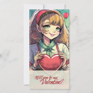 Sé mi San Valentín al estilo manga 33419
