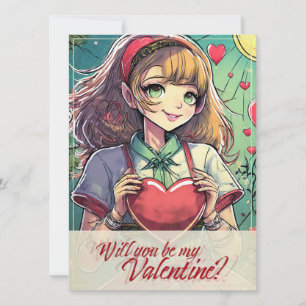 Sé mi San Valentín al estilo manga 33419