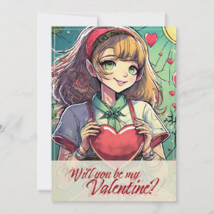 Sé mi San Valentín al estilo manga 33419