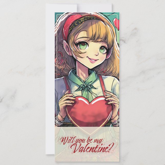 Sé mi San Valentín al estilo manga 33419 (Anverso)