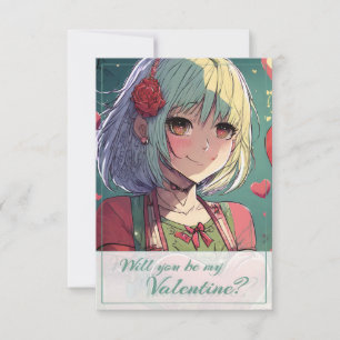 Sé mi San Valentín al estilo manga 33420