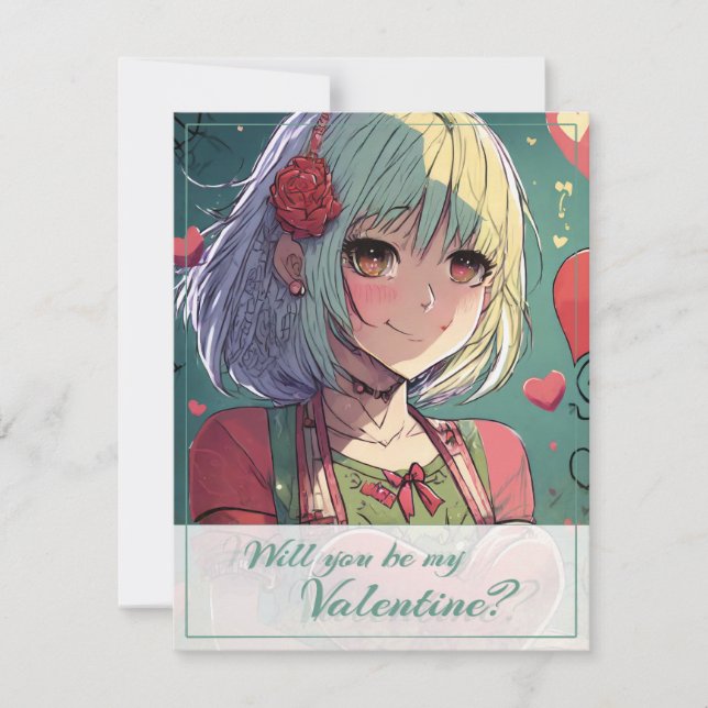 Sé mi San Valentín al estilo manga 33420 (Anverso)