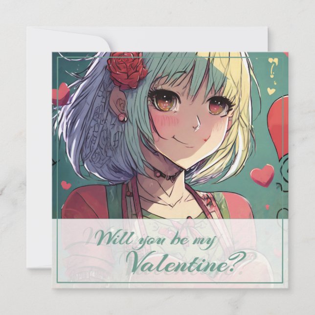 Sé mi San Valentín al estilo manga 33420 (Anverso)