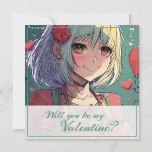 Sé mi San Valentín al estilo manga 33420