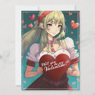 Sé mi San Valentín al estilo manga 33893