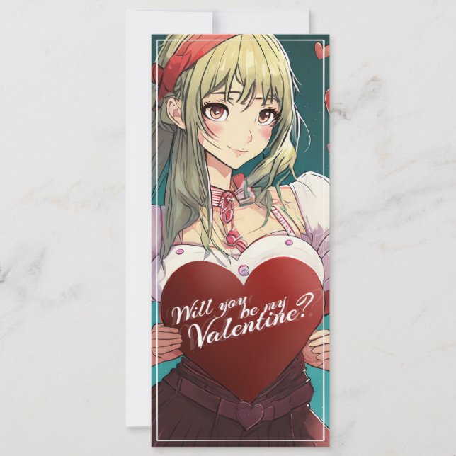 Sé mi San Valentín al estilo manga 33893 (Anverso)