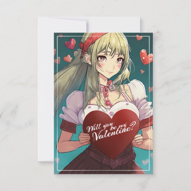 Sé mi San Valentín al estilo manga 33893 (Anverso)