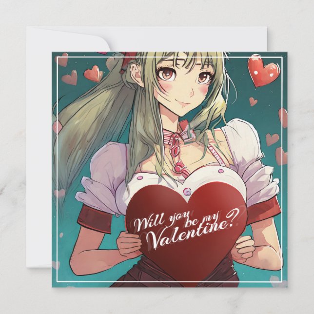 Sé mi San Valentín al estilo manga 33893 (Anverso)