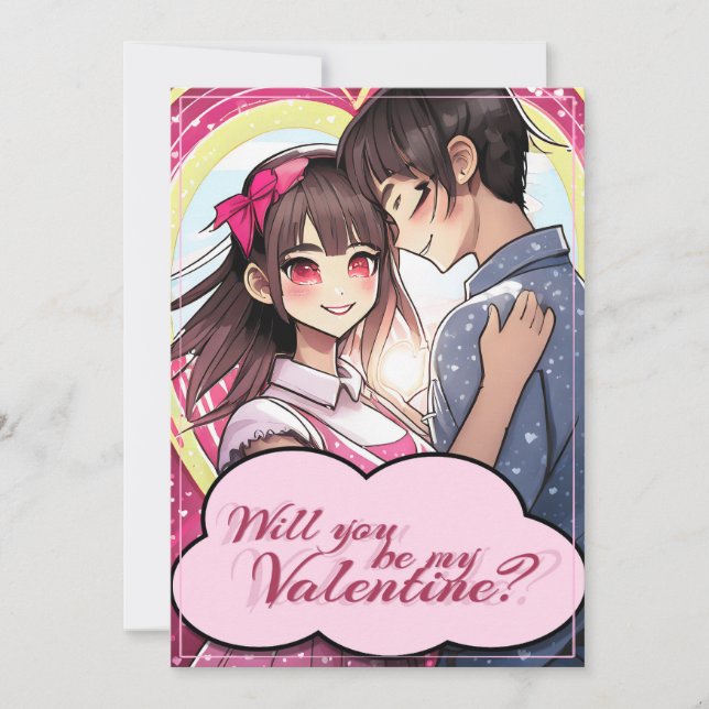 Sé mi San Valentín al estilo Manga 58477 (Anverso)