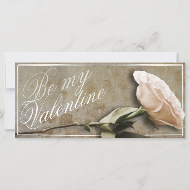 Sé mi San Valentín con rosa (Anverso)