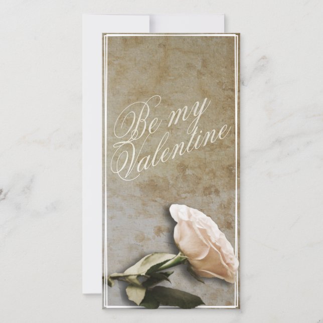 Sé mi San Valentín con rosa (Anverso)