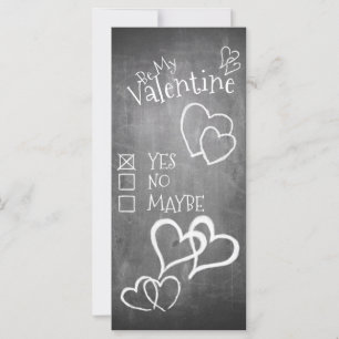 Sé mi San Valentín en una pizarra