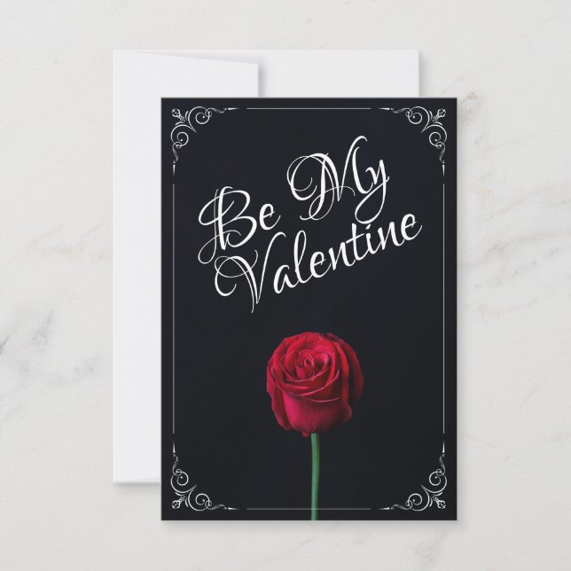 Sé Mi San Valentín - Rosa Roja Oscura (Anverso)
