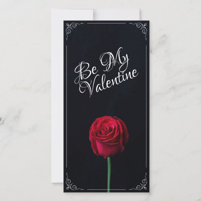 Sé Mi San Valentín - Rosa Roja Oscura (Anverso)