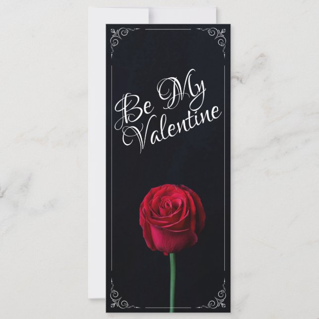 Sé Mi San Valentín - Rosa Roja Oscura (Anverso)