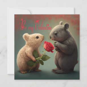Sé mi San Valentín Tarjeta