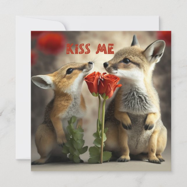 Sé mi San Valentín Tarjeta (Anverso)
