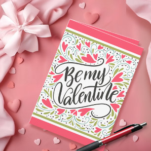 Sé Mi San Valentín Tarjeta Doble del Día de San Va