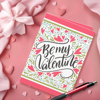 Sé Mi San Valentín Tarjeta Doble del Día de San Va