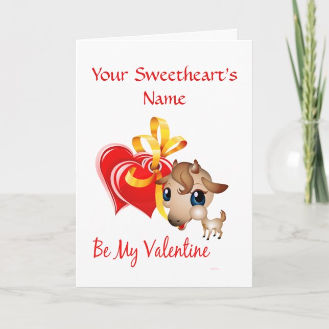 Sé mi tarjeta de cabra de San Valentín (Anverso)