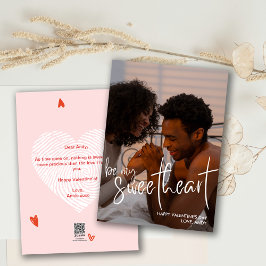 Sé mi tarjeta de foto de San Valentín con guión de