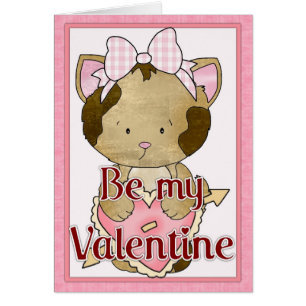 Sé mi tarjeta de saludo de gatos de San Valentín K