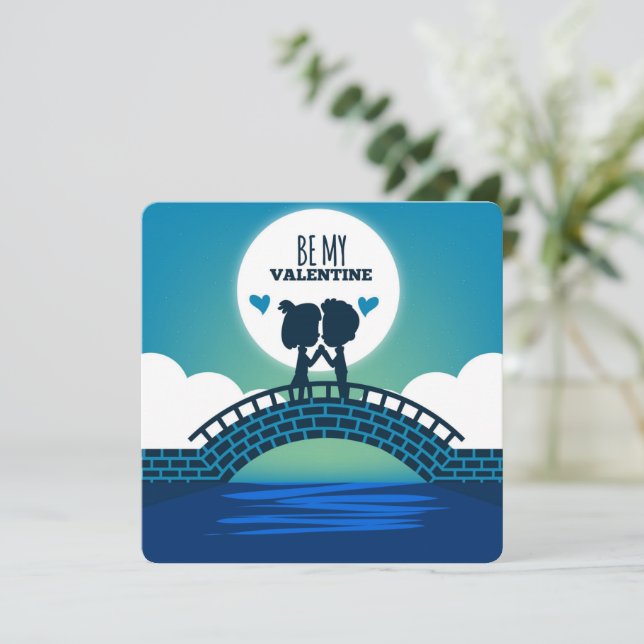 Sé mi tarjeta de vacaciones de San Valentín (Anverso de pie)