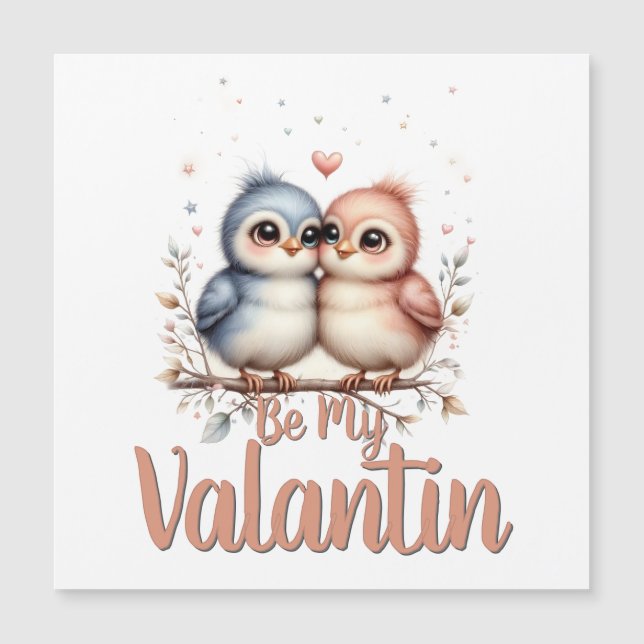 Sé Mi Valentin – Arte de San Valentín de Aves de A (Anverso)