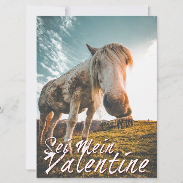 Sé mi Valentín con caballo mirando V2.0 (Anverso)