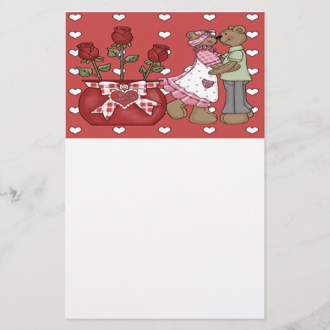 ¡Sé mi Valentín! Papel de cartas (Anverso)