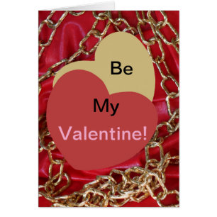 Sé mi Valentine Love Hearts oro y San Valentín roj