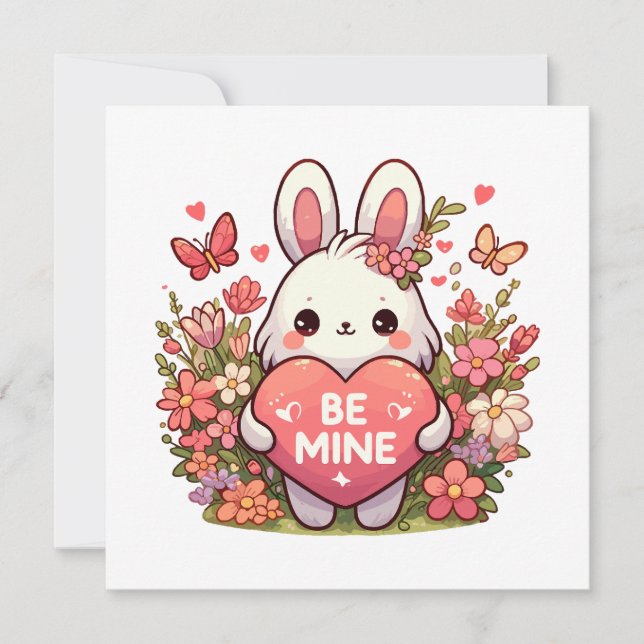 sé mía, conejo divertido del día de San Valentín (Anverso)