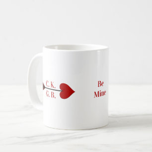¡Sé Mía! Taza de Café con Iniciales y Flecha de Cu