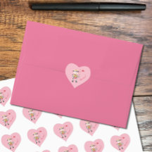 ¡Sé mío! pegatinas de corazón rosado el día de San