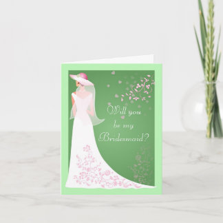 Sé mis tarjetas de dama de honor - Boda de primave