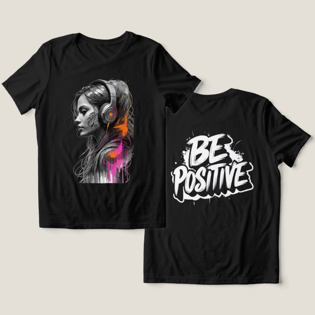 "sé mujeres fuertes camisetas inspiradoras negras  (Diseño Anverso y Reverso)