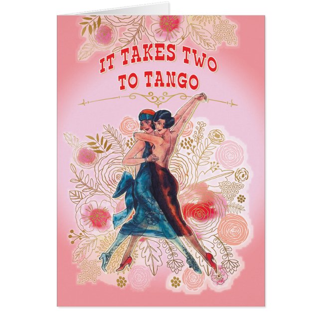 Se Necesitan Dos Lesbianas Para Tango Valentcard (Frente)