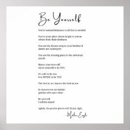 Sé poesía de ti mismo decoración de arte de parede