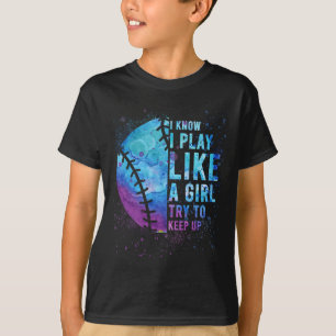Sé que juego como una chica Camiseta suave diverti