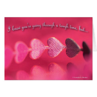 Sé que usted está pasando con un rato duro, pero…