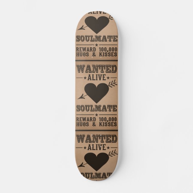 SE QUIERE VIVO: skateboards SOULMATE (Anverso)