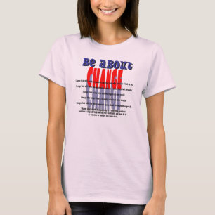Sé sobre la camiseta preparada para el cambio