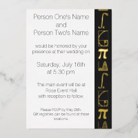 Se Suma en Invitación de Papel de Estaño Negro