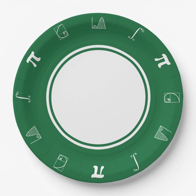 Se Suma en Plato de Papel Verde (Anverso)