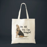 ¡Sé Todo Lo Que Puedes Beagle! Bolso de tela<br><div class="desc">¡Dilo alto y orgulloso! Bolsa de tetas para llevar todas las necesidades de su beagle para comodidad.</div>