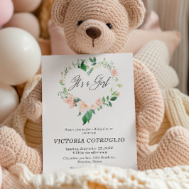 Se trata de una invitación a Baby Shower de Peach 